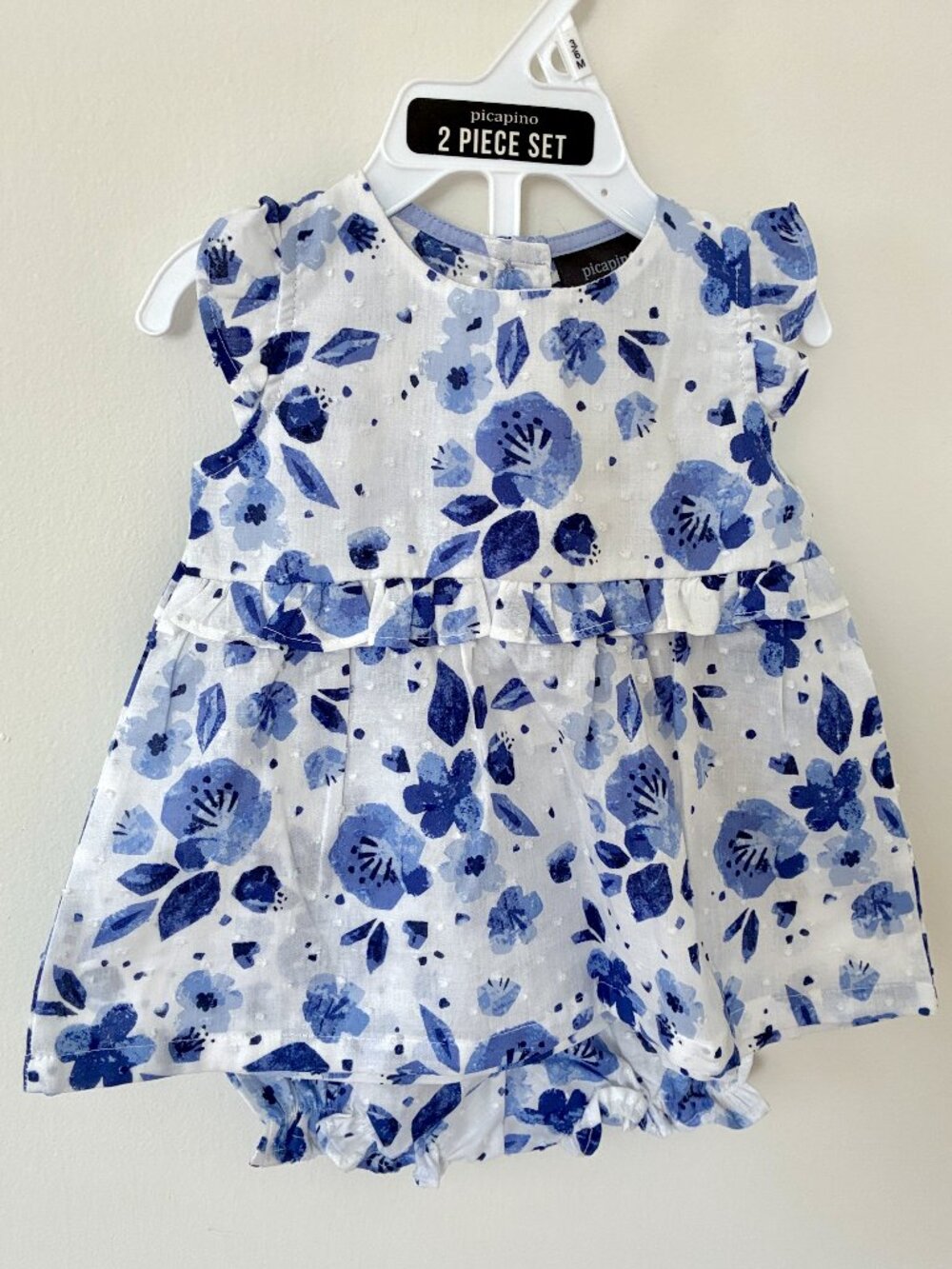 NWT Picapino Baby Girl Dress Matching Set - 3-6 Months